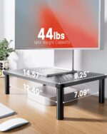 HUANUO Monitor Stand, Monitor Stand Riser 3 Height Adjustable, Monitor Riser with Airflow Vents, Laptop Stand for Desk, Laptop Riser, Desk Organizer for Monitor, Laptop, PC, Printer - Image 5