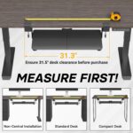 BONTEC KMT01 Under Desk Keyboard Tray, Pull-Out Keyboard & Mouse Platform with C-Clamp, 25.6 x 11.8 in Space-Saving Ergonomic Slide-Out Drawer, Black - Image 5