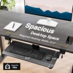 BONTEC KMT01 Under Desk Keyboard Tray, Pull-Out Keyboard & Mouse Platform with C-Clamp, 25.6 x 11.8 in Space-Saving Ergonomic Slide-Out Drawer, Black - Image 6