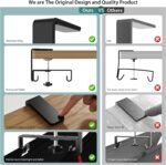 Univivi No Drill Under Desk Cable Management Tray, 36" Cord Organizer for Table, Clamp/Screw Mount Desk Cable Management, Premium Fabric Cable Management Tray for Office, Home - Image 8
