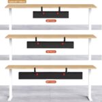 Univivi No Drill Under Desk Cable Management Tray, 36" Cord Organizer for Table, Clamp/Screw Mount Desk Cable Management, Premium Fabric Cable Management Tray for Office, Home - Image 9