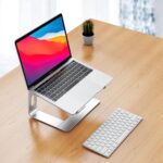 BESIGN LS03 Aluminum Laptop Stand, Ergonomic Detachable Computer Stand, Notebook Riser, Laptop Mount Compatible with Air, Pro, Dell, HP, Lenovo More 10-15.6" Laptops, Silver - Image 3
