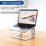 BESIGN LS03 Aluminum Laptop Stand, Ergonomic Detachable Computer Stand, Notebook Riser, Laptop Mount Compatible with Air, Pro, Dell, HP, Lenovo More 10-15.6" Laptops, Silver - Image 4