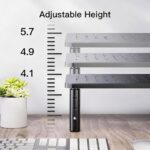 HUANUO Monitor Stand for Desk, Computer Monitor Stand Height Adjustable, Monitor Riser for 2 Monitors, Laptop Stand for Desk, 2 Pack, Black - Image 5