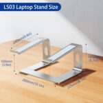 BESIGN LS03 Aluminum Laptop Stand, Ergonomic Detachable Computer Stand, Notebook Riser, Laptop Mount Compatible with Air, Pro, Dell, HP, Lenovo More 10-15.6" Laptops, Silver - Image 5