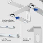 BESIGN LS03 Aluminum Laptop Stand, Ergonomic Detachable Computer Stand, Notebook Riser, Laptop Mount Compatible with Air, Pro, Dell, HP, Lenovo More 10-15.6" Laptops, Silver - Image 6