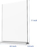 newnewshow 8.5x11 Acrylic Sign Holder 3 Pack Vertical Double-Sided Display (Optional 8.5x11 8.5x5.5 5x7 Horizontal and Vertical) - Image 3