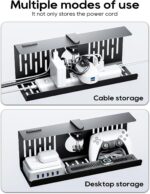 NODOCA No Drill Under Desk Cable Management Tray, 14'' Wire Management, Punch-Free Clamp on, Metal Cable Tray, Wire Organizer Under Desk, Under Desk Basket for Office and Home, Black - Image 8