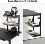 2-Tier Desk Shelf Desk Organization, Wood | Expandable Under Desk Storage Clamp on Desk Shelf Desktop Accessories for Offices Study Rooms and Game Rooms - Image 7
