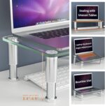 Hemudu 2 Pack Computer Monitor Riser with Height Adjustable Multi Media Desktop Stand for Flat Screen LCD LED TV, Laptop/Notebook/Xbox One - Image 3