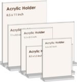 newnewshow 8.5x11 Acrylic Sign Holder 3 Pack Vertical Double-Sided Display (Optional 8.5x11 8.5x5.5 5x7 Horizontal and Vertical) - Image 5