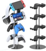 Kytok Controller Stand 4 Tiers with Cable Organizer for Desk, Universal Headphone Stand Compatible with Xbox PS5 PS4 Console Nintendo Switch, Headset Holder & Desk Mounts for 8 Packs Controller - Image 9