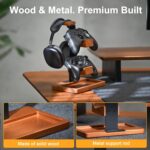 Solid Wood Controller Holder and Headphone Stand, Gaming Controller Stand for Desk, Dual Controller Organizer Rack, Fits Xbox, PS4, PS5, Gamepad, Headset Holder for Son, Husband, Boyfriend - Image 4
