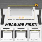 BONTEC KMT01 Under Desk Keyboard Tray, Pull-Out Keyboard & Mouse Platform with C-Clamp, 25.6 x 11.8 in Space-Saving Ergonomic Slide-Out Drawer, White - Image 5
