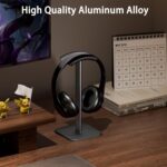 Headphone Stand for Desk - Headset Stand with Aluminum Hanger and Plastic Headrest, Headphone Holder for AirPods Max, Sony, Bose, Beats and More (Black) - Image 3
