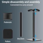 Headphone Stand for Desk - Headset Stand with Aluminum Hanger and Plastic Headrest, Headphone Holder for AirPods Max, Sony, Bose, Beats and More (Black) - Image 7