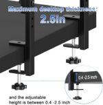 Spacrea Clamp on Desk Shelf, 2 Tier Office Desk Shelves Organizer, Wood Desktop Supplies Storage Rack, Desk Organizers and Accessories (Black) - Image 6