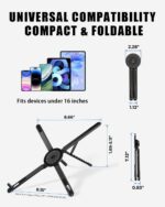 Laptop Stand with Magnetic Phone Holder, Portable Laptop Stand for Home Office Travel, Aluminum Foldable Computer Riser Compatible with MacBook iPhone All Phones - Image 5