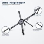 Laptop Stand with Magnetic Phone Holder, Portable Laptop Stand for Home Office Travel, Aluminum Foldable Computer Riser Compatible with MacBook iPhone All Phones - Image 6