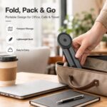 Laptop Stand with Magnetic Phone Holder, Portable Laptop Stand for Home Office Travel, Aluminum Foldable Computer Riser Compatible with MacBook iPhone All Phones - Image 7
