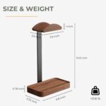 muso wood Walnut Headphone Stand, Wood Headset Stand with Storage Base, Headphones Holder for Gaming, Office, and Home Desk - Compatible with AirPods Max, Bose, Razer (Black) - Image 7