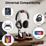 Controller Stand Wood Headphone Stand for Desk Gaming Desk Accessories Controller Holder for Gaming Equipment Headset Holder Gift for Father,Son,Husband,Boyfriend - Image 6