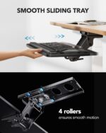 HUANUO Keyboard Tray Under Desk, 360 Adjustable Ergonomic Sliding Keyboard & Mouse Tray, Under Desk Keyboard Tray Slide Out, Keyboard Holder Under Desk for Typing in Home, Office Work, 25"W x 9.84"D - Image 8