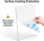 MaxGear Acrylic Sign Holder, 8.5 x 11 L-Shape Plastic Display Stand, 6 Pack | Clear Acrylic Material, L-Shape Design for Menus, Flyers and Signs, Easy Paper Insertion, Use In Office, Home, Store - Image 3