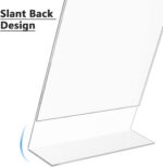 MaxGear Acrylic Sign Holder, 8.5 x 11 L-Shape Plastic Display Stand, 6 Pack | Clear Acrylic Material, L-Shape Design for Menus, Flyers and Signs, Easy Paper Insertion, Use In Office, Home, Store - Image 5