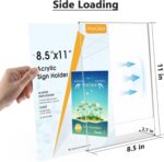 MaxGear Acrylic Sign Holder, 8.5 x 11 L-Shape Plastic Display Stand, 6 Pack | Clear Acrylic Material, L-Shape Design for Menus, Flyers and Signs, Easy Paper Insertion, Use In Office, Home, Store - Image 6