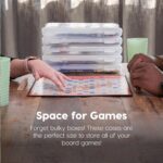 IRIS USA Board Game Storage Containers, 10-Pack |Made in USA| Organizers with Built-In Handle & Snap-Tight Lid for Puzzles, Scrapbook, and Fits 8.5" x 11" or A4 Papers, Slim - Clear - Image 4