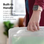 IRIS USA Board Game Storage Containers, 10-Pack |Made in USA| Organizers with Built-In Handle & Snap-Tight Lid for Puzzles, Scrapbook, and Fits 8.5" x 11" or A4 Papers, Slim - Clear - Image 5