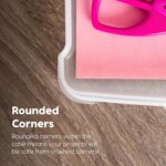 IRIS USA Board Game Storage Containers, 10-Pack |Made in USA| Organizers with Built-In Handle & Snap-Tight Lid for Puzzles, Scrapbook, and Fits 8.5" x 11" or A4 Papers, Slim - Clear - Image 8