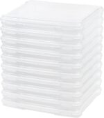 IRIS USA Board Game Storage Containers, 10-Pack |Made in USA| Organizers with Built-In Handle & Snap-Tight Lid for Puzzles, Scrapbook, and Fits 8.5" x 11" or A4 Papers, Slim - Clear - Image 14