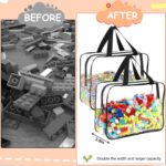 6 Packs Large Toy Storage Bags with Labels, Reusable Clear PVC Board Game Storage, Travel Waterproof Organizer Bags with Zipper for Building Blocks, Puzzle, Kids Books - Image 6