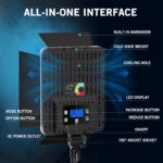 NiceVeedi 2-Pack RGB Photography Lighting with 20 Effects, 40W/360° Full Color/2700-6500K Studio Lights with Remote & Display, Video Light for Video Recording/Photography/Streaming/YouTube/TikTok - Image 7