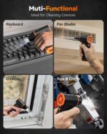 WOLFBOX MegaFlow 50 Compressed Air Duster-110000RPM Super Power Electric Air Duster, 3-Gear Adjustable Mini Blower with Fast Charging, Dust Blower for Computer, Keyboard, House, Outdoor and Car - Image 5