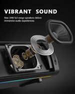 Immersive RGB Gaming Computer Speakers with 3 Sound Modes for Desktop PC, USB-C Monitor Speakers with Enhanced Bass, Aux-in & Headphone Port for PC, Laptop, Mac, PS5 - Image 3
