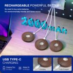 UNUSROOM Rechargeable RGB Puck Lights with Remote Control, Wireless Under Cabinet Lighting,13 Color Changing Lights with Dimmer, Timer,2000mAh Battery Operated Tap Lights for Kitchen - Image 5