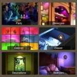 UNUSROOM Rechargeable RGB Puck Lights with Remote Control, Wireless Under Cabinet Lighting,13 Color Changing Lights with Dimmer, Timer,2000mAh Battery Operated Tap Lights for Kitchen - Image 7