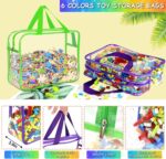 6 Packs Large Toy Storage Bags with Labels, Reusable Clear PVC Board Game Storage, Travel Waterproof Organizer Bags with Zipper for Building Blocks, Puzzle, Kids Books（6 Colors） - Image 4