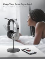 Lamicall Headphone Stand, Desktop Headset Holder - Desk Earphone Stand, for All Headsets Such as Airpods Max, HyperX Gaming Headphones, Beats, Senn heiser Music Headphones Gifts - Image 5
