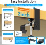Under Desk Cable Management Tray - Under Desk Cord Management - Clamp/Screw Mount - Fabric Wire Management - Cable Raceways Tray Cord Hiders for Office/Home (Black, 35.8"×5.6") - Image 4