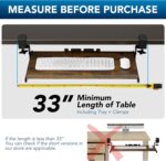 AX WABER Keyboard Tray Under Desk Pull Out with Extra Sturdy C Clamp Mount System, 27.3 (32.5 inch Including Clamps) x 11 Inch Slide-Out Platform Computer Drawer for Typing Vintage AX01WG02 - Image 7