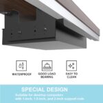 Beiyier Under Desk Sliding Drawer for Office Desk or Table, Pull-out Storage Organizer for Sit-Stand Workstation with High Crosspiece under Desktop (Black) - Image 6