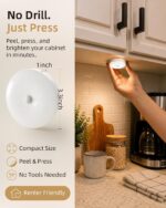 EZVALO 6-Pack RGB Under Cabinet Lights with Remote, Rechargeable Motion Sensor Puck Lights, 3 Color Temps, 12 RGB Colors, Dimmable, Magnetic Stick On Lights for Counters, Closets, Shelves - Image 3