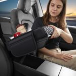 5 in 1 Nappa Leather Console Armrest Cover, Black | Built-in cup holder, tissue slot, phone holder & 2 storage pockets, practical car accessories fit SUV sedan truck - Image 9