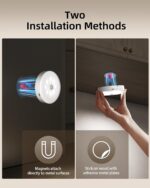 EZVALO 6-Pack RGB Under Cabinet Lights with Remote, Rechargeable Motion Sensor Puck Lights, 3 Color Temps, 12 RGB Colors, Dimmable, Magnetic Stick On Lights for Counters, Closets, Shelves - Image 10