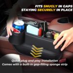 Anti-Drop Car Seat Gap Filler Organizer, Premium Leather Console Organizer, Easy Access to Phone/Keys, Universal Fit for Car SUV Truck Multi-Purpose Essentials Organizer(2PC) - Image 6