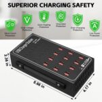 300W 60A USB Charging Station for Multiple Devices, 60 Port Fast USB Charger Block, Desktop Wall Fast Charger with Intelligent Protection, USΒ Power Strip Suitable for Home Office School - Image 7